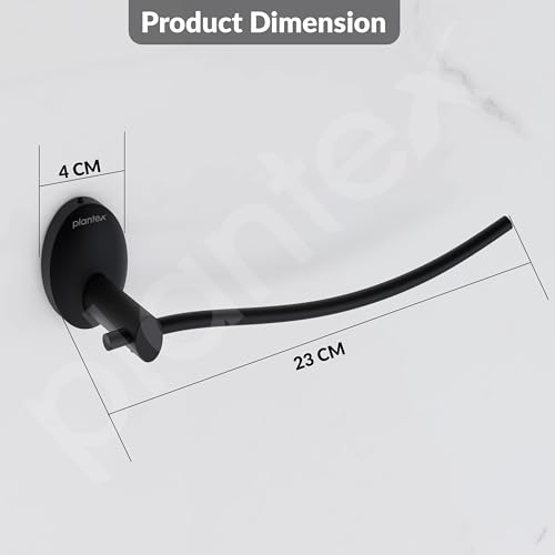 Image of Plantex 304 Grade Stainless Steel Napkin Ring /Towel Ring /Napkin Holder /Towel Hanger /Bathroom Accessories-Powder Coated(Black)
