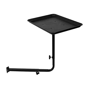 Salon Tray for Hair Stylist, Metal Salon Tray Attached to Chair with 360 Degree Rotation, Hairstylist Tray, Extension Tray for Salon, Barber, Tattoo Chair Use