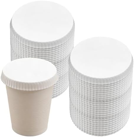 100pcs Disposable Paper Cup Cover, 3.54 inches Recycled Drinking ...