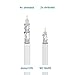 deleyCON HQ 50m Cable Coaxial Sat 130dB Blindado de 4 Capas DVB-S+S2...