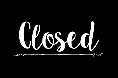 Nahanco Nmskbo Black With White Print Open/Closed Metal Sign Kit, 12”W X 8”H, Black W/White Print #TOP3