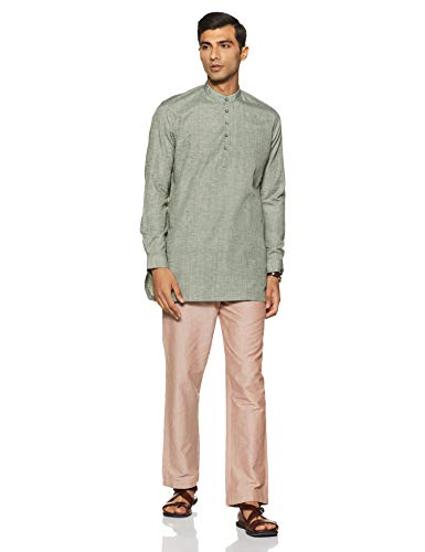 Image of Integriti Men's Cotton Solid Regular Kurta