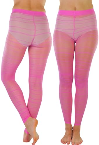Image of ToBeInStyle Women's Sheer Horizontal Striped Pantyhose