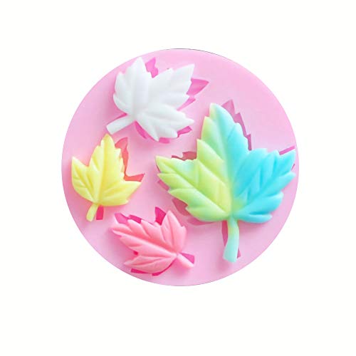 HengKe 2 peças de moldes de silicone para sabonete com folhas de bordo para moldes de silicone, assa