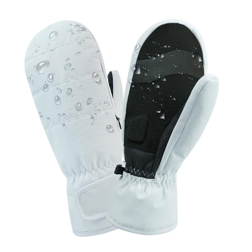 Gants de ski imperméables et chauds pour l'hiver avec doublure thermique et poignets réglables