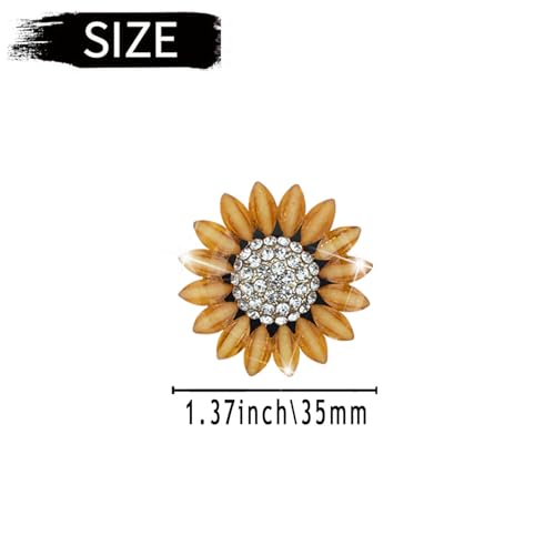 Image of Sunflower Air Vent Clips Car Accessories Bling Sunflower Air Freshener Outlet Clips for Women Car Interior Decorations Cute Flowers Cars Clips Air Fresheners Interior Accessories (2, Yellow)