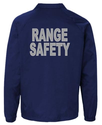 Cold Harbor Service and First Responders Range Safety Coaches Jackets Event Staff Men’s and Women’s Outerwear Windbreaker (US, Alpha, X-Large, Regular, Regular, Navy with High Visibility Logos)