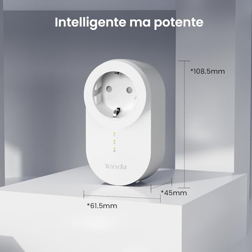 PH6 Kit Powerline, AV1000 Mbps su Powerline, 1 Porta Gigabit Ethernet, Plug and Play, Home Plug AV2, Modalità Risparmio Energetico con Presa di Corrente Integrata, Bianco - Powerline - Immagine 1