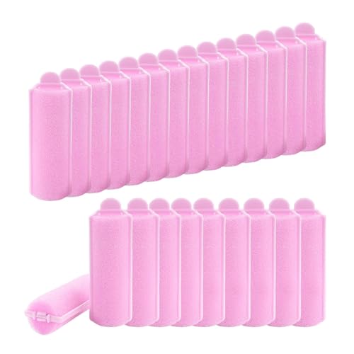 24pcs Flexible Sponge Hair Rollers Heatless Curlers For Soft Wavy Hairstyles Ideal for Both Women And Children