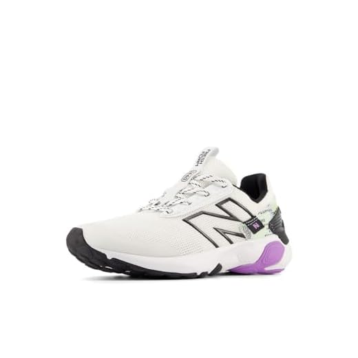 New Balance 1440 V1 Lace-up Running Shoe, White/Black/Purple Fade, 13 US Unisex Little Kid