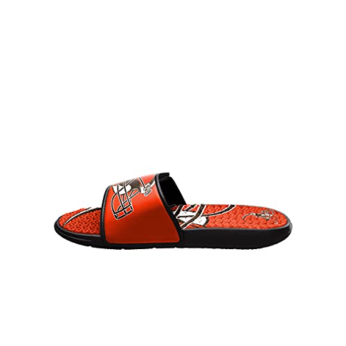 Image of FOCO mens NFL Team Logo Athletic Sport Shower Flip Flop Sandals Gel Slides