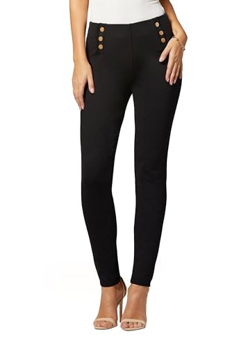 Conceited Stretch Slacks for Women - Wear to Work - Tummy Control - Slim Leg - Pockets - Ponte - (Available in Plus Size)