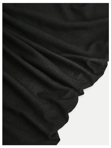 WDIRARA Girl's Cowl Neck Sleeveless Ruched Bodycon Ruffle Hem Cami Dress Party Dresses4