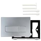 WC-Spülkasten-Druckknopf für 01 20 30 50, UP300 UP320 Betätigungsknopf, Doppelspülplatte, verdeckte Tankplatte, Badezimmer-WC-Spülmechanismus (Silber)