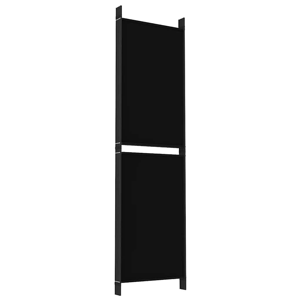 5-teiliger schwarzer Stoff Raumteiler 250x180 cm klappbar, Sichtschutz, Wohnzimmer, Schlafzimmer, büro, vielseitig, dekorativ, privatsphäre, akustik, trennwand, freistehend, Blickdicht