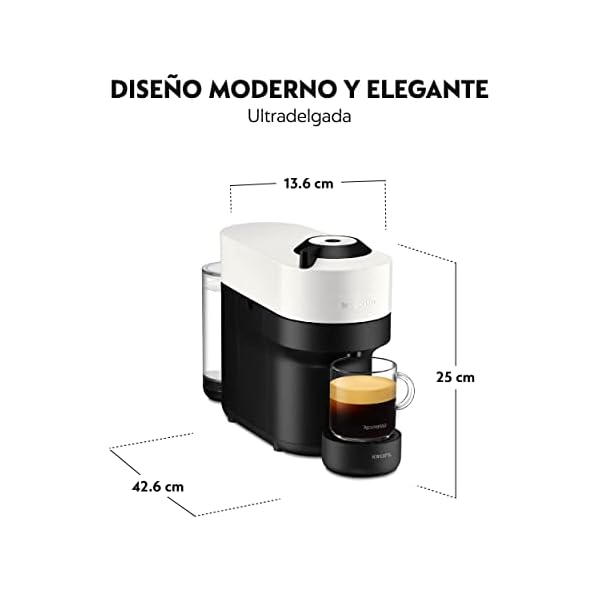 Krups Nespresso VERTUO Pop XN9201 - Cafetera de cápsulas, máquina de café expreso de Krups - Imagen 4