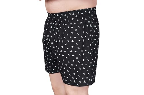Image of Men's Cotton Printed Regular Fit Boxer Shorts | Soft & Breathable Innerwear | Comfortable Boxers | Lightweight & Stylish Nightwear