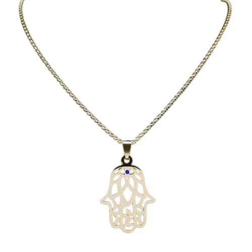 Collier fleur de lotus et main de Fatima comme cadeau porte-bonheur pour proche