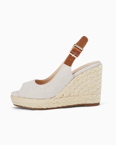 Image of Juliet Holy Womens Wedge Sandals Peep Toe Espadrilles Platform Ankle Strap Slingback Comfort Summer Dressy Shoes
