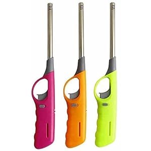 R2K® 3 Pack Kitchen BBQ Lighter Candle Gas Cooker Oven Stove Barbecue Clicker Long Lighter Camping Refillable Fire Stem…