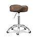 Tabouret de selle hydraulique à hauteur réglable avec roues Massage Tabouret pivotant ergonomique à roulettes, siège confortable en cuir PU pour clinique Dentiste Spa Massage Salon médical Blanc