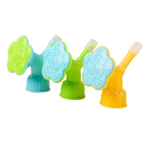 KESYOO 3個 園芸用じょうろ注ぎ口 水やり用スプレーヘッド 小設計で均一散水 製 取り付け簡単 花 盆栽向け水差し交換用ジョウロ先 緑 青 黄