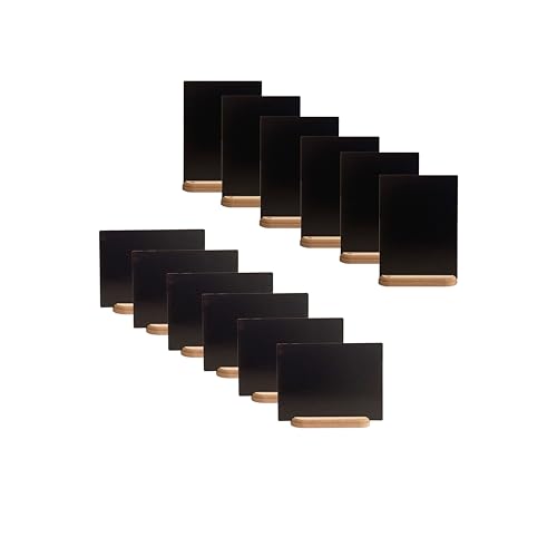 12 Pack Chalkboard Signs with Stand 8\"x10\" Tabletop Chalkboard for Restaurant, Wedding, Bar Countertop, Banquet, Coffee Shop