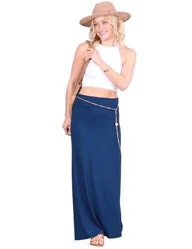 Image of Popana Long Maxi Skirt for Women, Flowy Long Skirts for Women | High Waisted Soft Trendy Rayon, Sundress Convertible Skirt, Long Length Bodycon Maxi Skirt, Petite and Plus Size