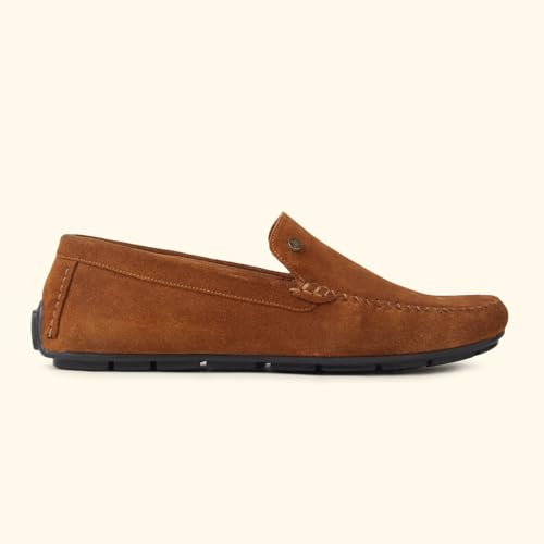 Image of YOHO Loafers for Men | Leather Slip-On Loafers | Stylish, Flexible Shoes with Footpharma Footbed | Comfortable Party, Office & Casual Footwear | Lofos 001