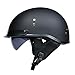 BDTOT Motorradhelm Retro Halbhelm Chopper Helm DOT/ECE Zertifizierung mit Visier Vintage Motorrad Halber Half Helm Halbschale Jethelm Bike Pilot Chopper Helm Rollerhelm für Damen Herren