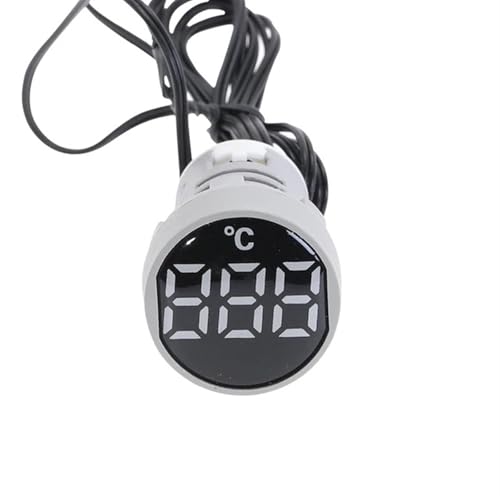 Thermomètre numérique rond blanc AC 220V avec capteur de 1m