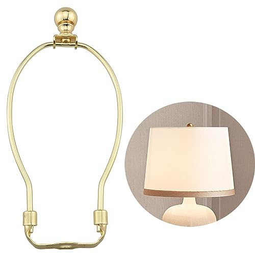 Image of 8inch Lamp Harp Holder Lamp Harp Kit Detachable Lamp Shade Bracket Holder DIY Lighting Accessories with with 1-1 /2 Inch Finial Ball Knob Lamp Shade Finial for Table and Floor Lamps
