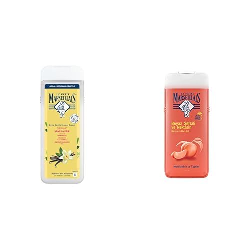 Le Petit Marseillais Organik Vanilya Sütü Duş Jeli (400 ml) ve Le Petit Marseillais Duş Jeli Beyaz Şeftali & Nektarin (650 ml)