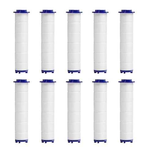 Lot de 10 filtres de douche – Cartouche de coton PP | Remplacement de l'adoucisseur d'eau, noyau de filtration à haut rendement, insert d'élimination des...