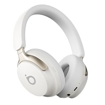 Basike Fone de Ouvido Bluetooth 5.4, Headphone Bluetooth com Microfone, Cancelamento de Ruido ANC e ENC, Certificação Hi-Pure Audio, 40h de Reprodução, Ideal para Música, Jogos e Trabalho (Branco)