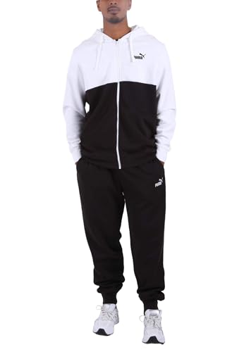 Combinaison Puma homme en molleton premium blanc et noir à capuche