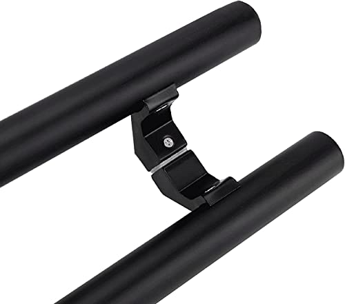 Poignée de porte double face noire push-pull en acier inox