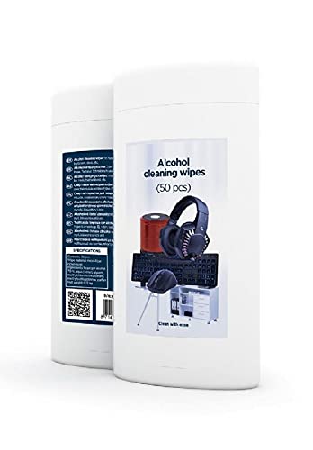 GEMBIRD CK-AWW50-01 TOALLITAS LIMPIADORAS ALCOHOL 50 UNIDS MICRO-FIBRA