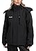 Mnking Skijacke Softshelljacke Damen Wasserdicht Regenjacke Winterjacke Funktionsjacke Winddicht Winter Warm Gefüttert Outdoorjacke mit Kapuze CFY226W-Black-S