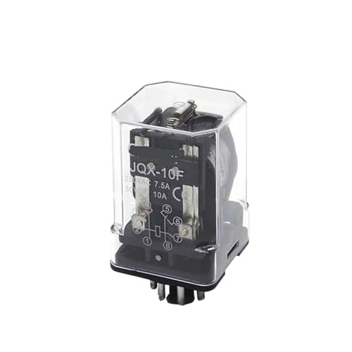 Relé intermedio JQX-10F 2Z de 8 pines con bobina compatible de 12V y 24VDC