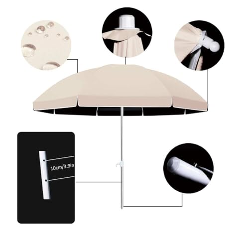 Sombrilla de playa ligera y parasol exterior para piscina o camping 7