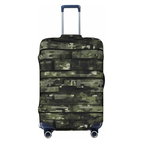 Digital Camo Print Luggage Suitcase Cover Protector Luggage Washable Covers With Concealed Zipper