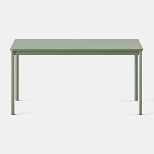 Image of Branch Daily Desk, Functional at Home Office Desk with Effortless Assembly | Timeless Design, Rounded Corners, and Built-in Cable Notch, 58 inch W x 27 inch H x 24 inch D, Sage