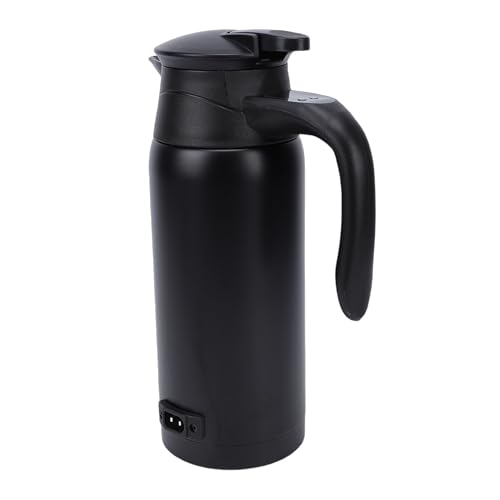 Tetera eléctrica para auto acero inoxidable negro miniatura 1