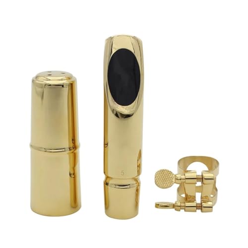 Accessori Kit per sassofono Bocchino Per Sassofono Contralto Oro 5C 6C 7C 8C E Bocchino Per Sax In Metallo Piatto Parti Per Sassofono Accessori Per Strumenti A Fiato (Color : 5C)