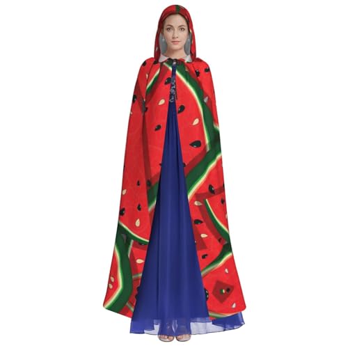 Cape à capuche pastèque rouge au design Renaissance unique pour cosplay et Halloween - 2