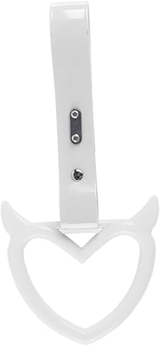 Miniatura 7 de Q1-TECH, JDM Tsurikawa Anillo japonés de metro tren de autobús, correa de mango de corazón de cuerno de diablo con mango de corazón para parachoques