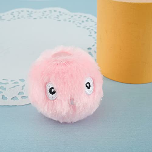 Jouet pour Chat interactif, avec Les cris des Oiseaux, Grenouilles et grillons, Balles pour Chats en Peluche chasser(Rose (Bruit des Oiseaux)) – Image 5