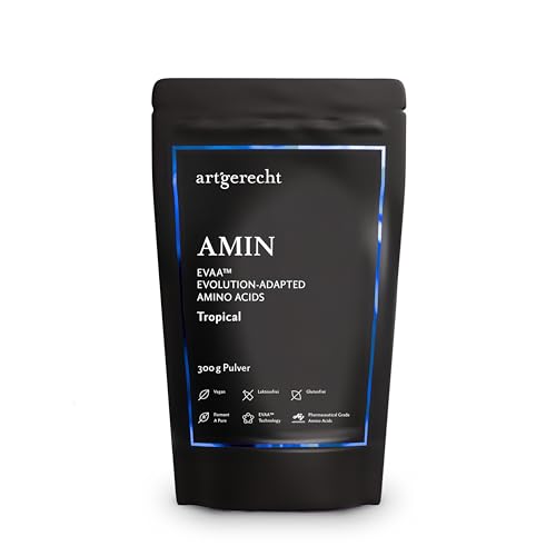 AMIN – Patentierter EVAA™ Aminosäuren-Komplex mit BCAAs & EAAs | 300g, TROPICAL | Ideal für Muskelaufbau & Regeneration | 100% Veganes Proteinpulver |