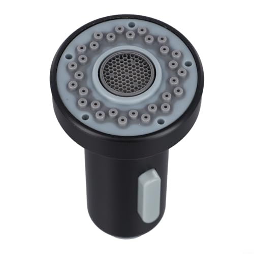 キッチン蛇口 キッチン蛇口用引き出し式シャワーヘッド 引き出し式ホース付き G1/2インチ標準接続インターフェース 2種類の水流モード レインタイプ フォームタイプ(マットブラック)